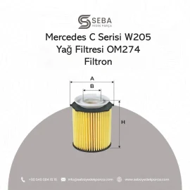 Mercedes C Serisi Yağ Filtresi OM274 Motor Filtron