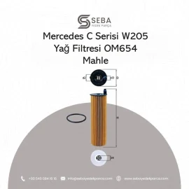 Mercedes C Serisi Yağ Filtresi W205 OM654 Motor Mahle