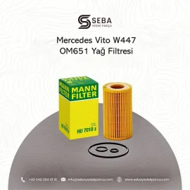 Mercedes Vito Yağ Filtresi W447 OM651 Mann